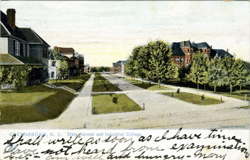 Postcard showing the  State Normal and Industrial College