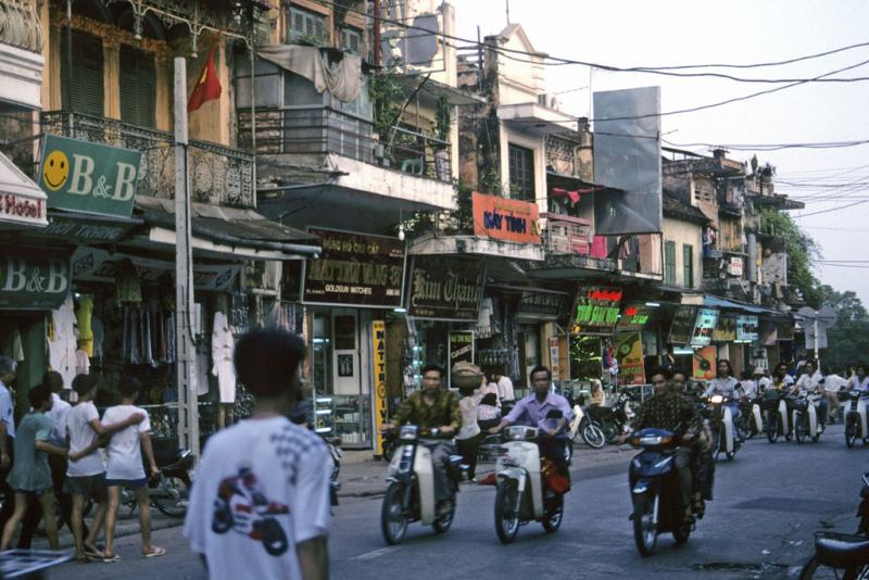 <img typeof="foaf:Image" src="http://statelibrarync.org/learnnc/sites/default/files/images/vietnam_034.jpg" width="1024" height="683" alt="Old Quarter Hanoi commercial street with pedestrian and motorcycle traffic" title="Old Quarter Hanoi commercial street with pedestrian and motorcycle traffic" />