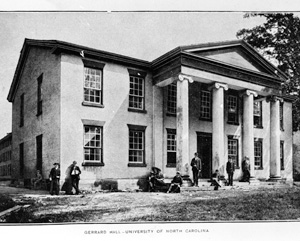 Gerrard Hall, UNC Campus. Courtesy of The Carolina Story Museum. 