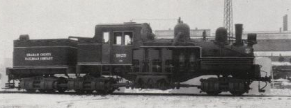 "Brand new Graham County Railroad Company's Shay/ Number 1925 stands outside the Lima Locomotive Works/ factory in Lima, Ohio in February, 1925." Image available from the North Carolina Historic Sites. 