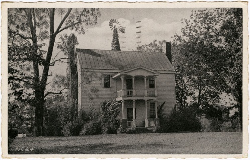 Postcard titled "The Governors Meeting Place," part of a series of postcards published by the North Carolina the Division of State Advertising in 1939. 