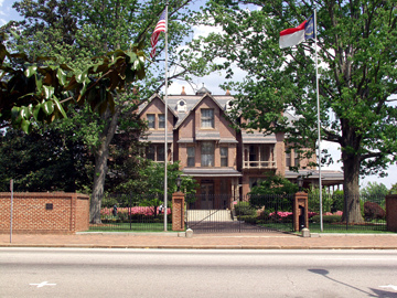 North Carolina Executive Mansion, 23 April 2004. Designed by Bauer and Samuel Sloan. From General Negative Collection, North Carolina State Archives, call #:  D.2006.11.121, Raleigh, NC.