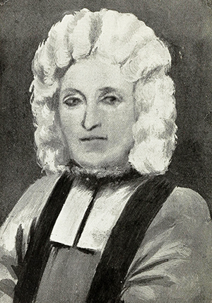 Photograph of a portrait of Christopher Gale. Image from Archive.org.